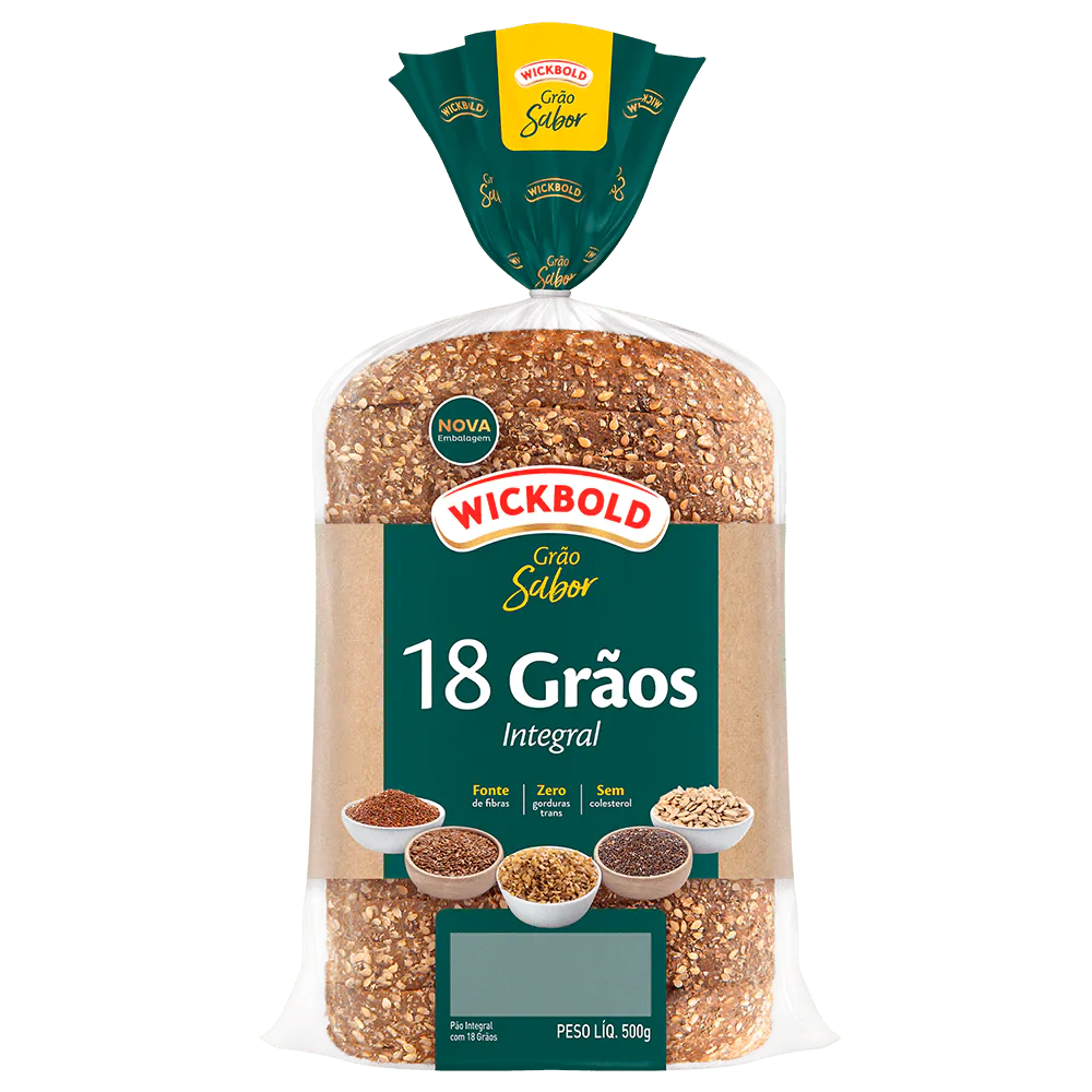 Pão Grão Sabor Integral 18 grãos 500g