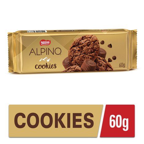 Biscoito ALPINO Cookies com Gotas Chocolate 60g