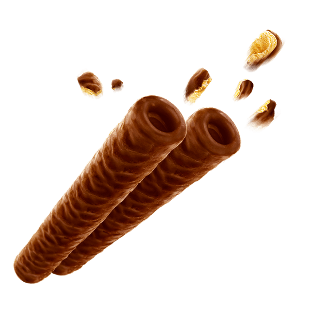 Biscoito Tubetes Cobertos com Chocolate
