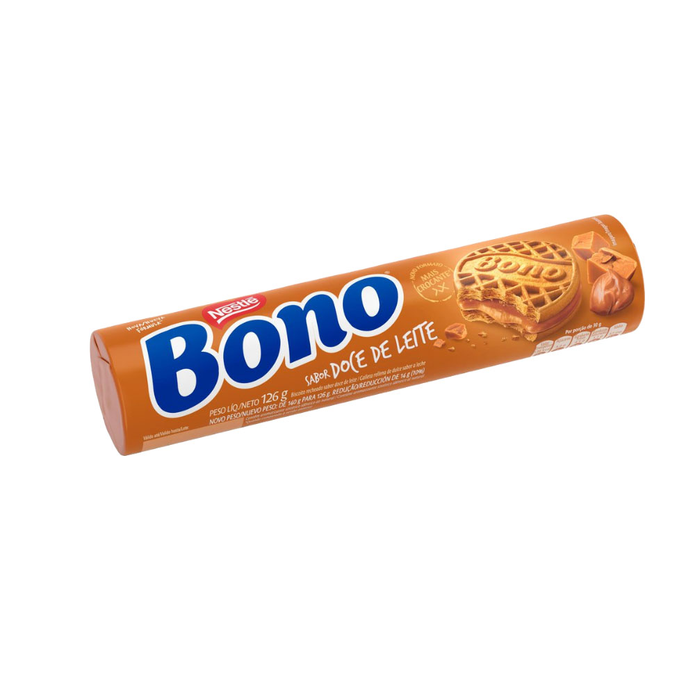 Biscoito Recheado Bono Doce de Leite 126g