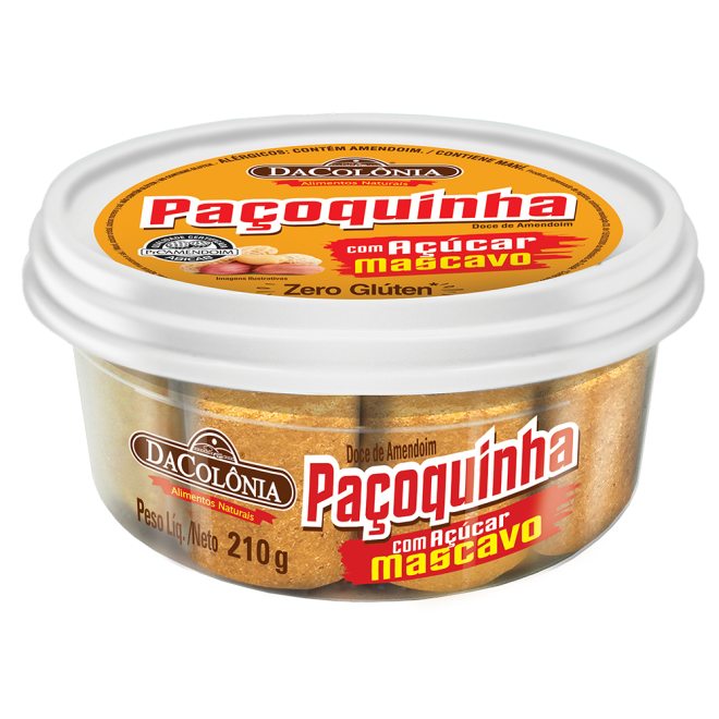 Pacoca Rolha com Acucar Mascavo 210g