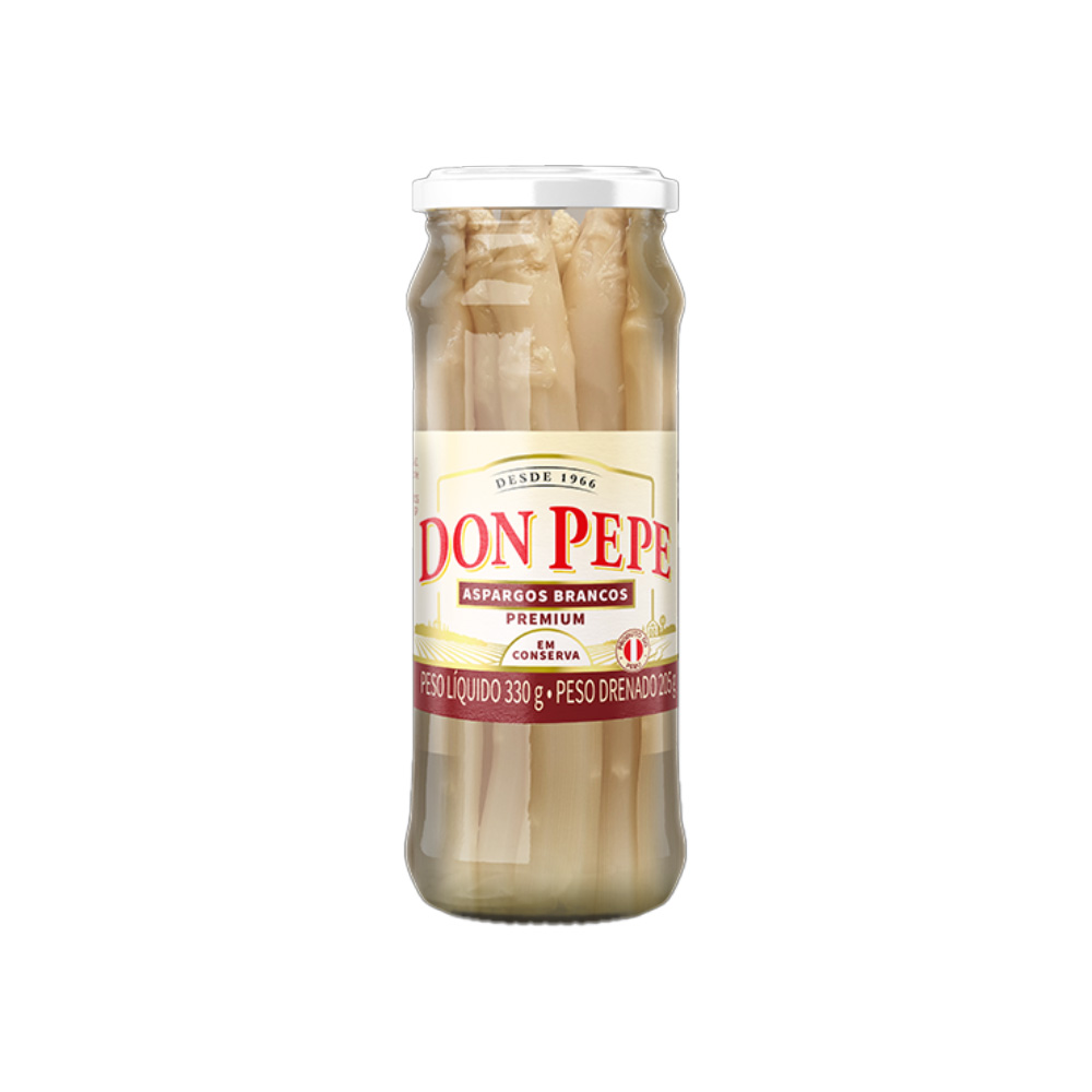 Aspargos Brancos Premium em Conserva Don Pepe 205g Drenado