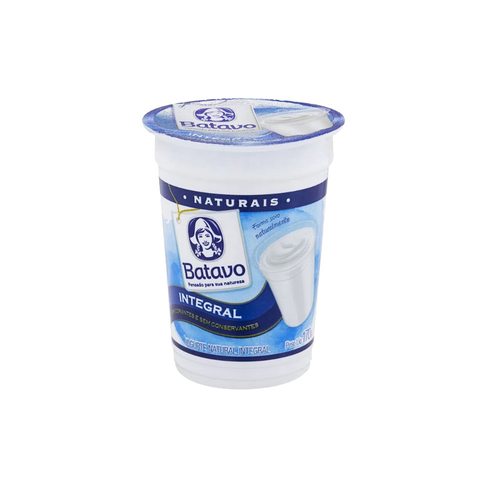 Iogurte Batavo Natural Integral copo 170g