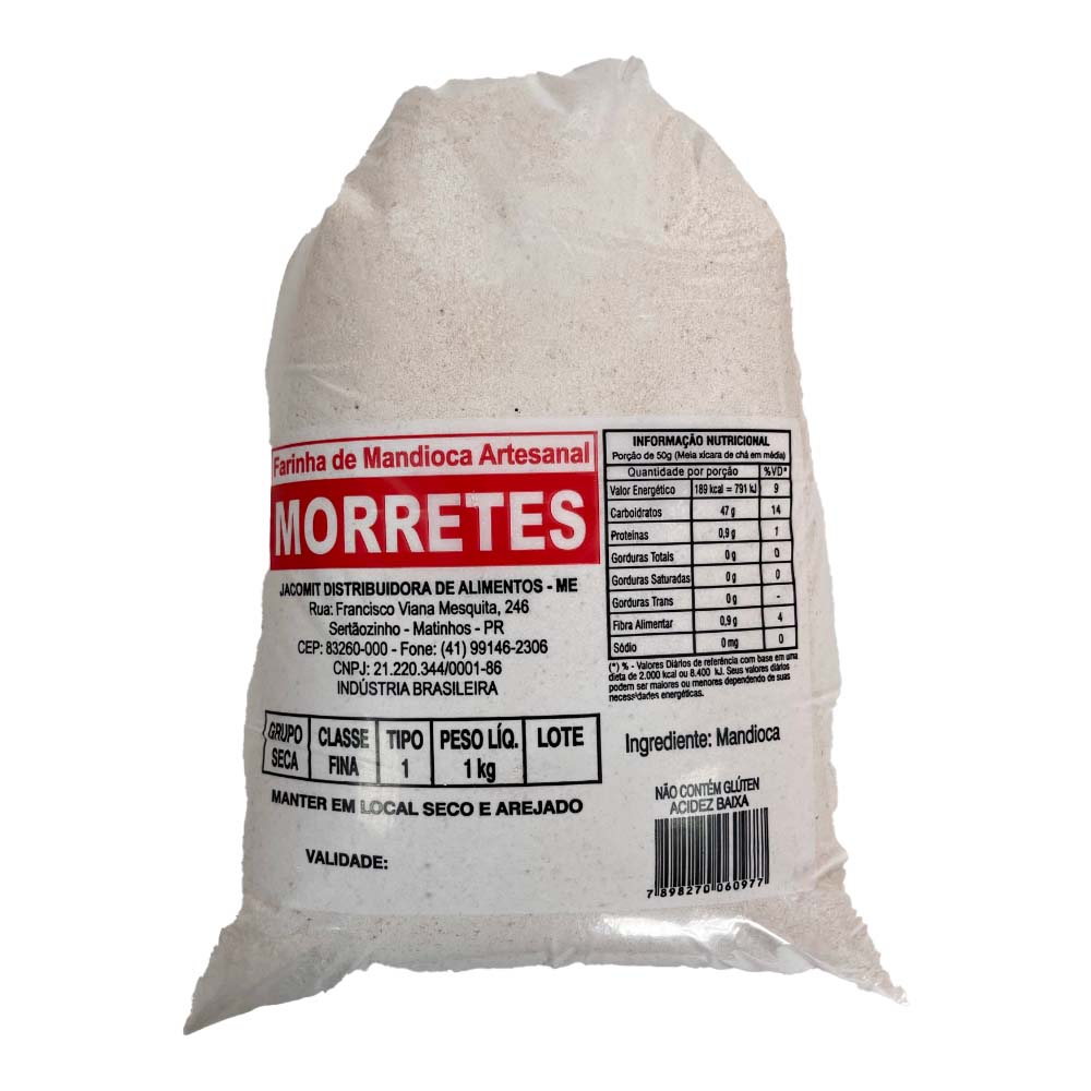 Farinha de Mandioca Artesanal de Morretes Fina 1kg