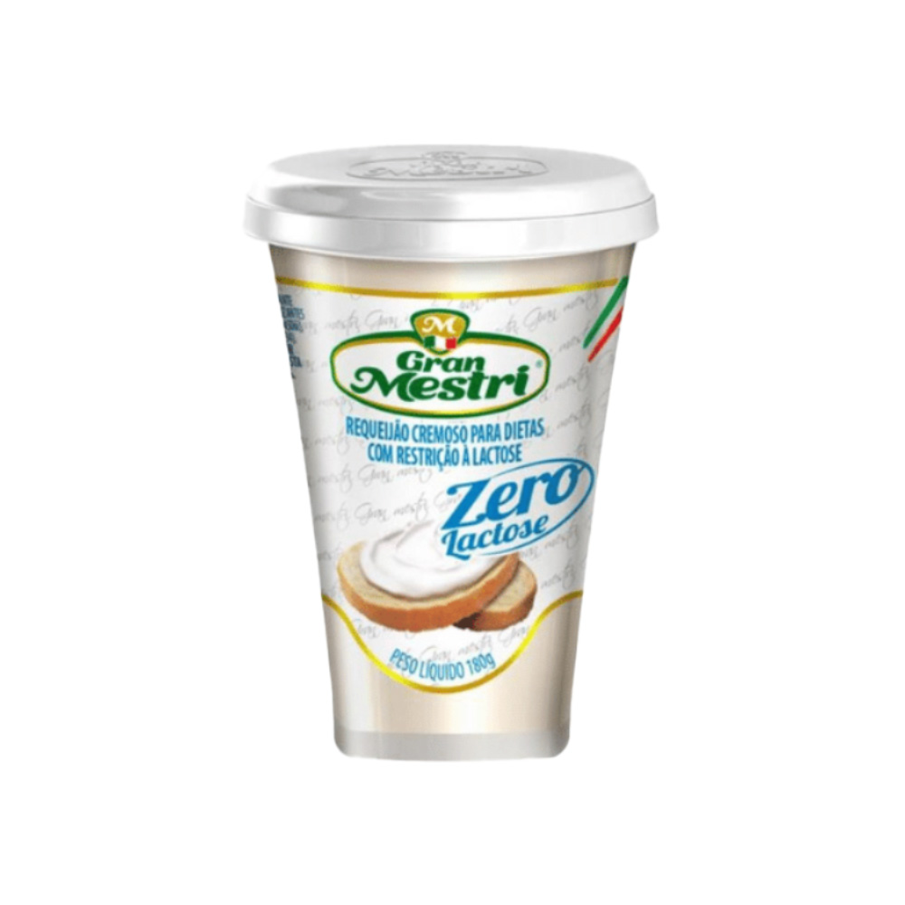 Requeijao Cremoso Gran Mestri Zero Lactose Vidro 180g