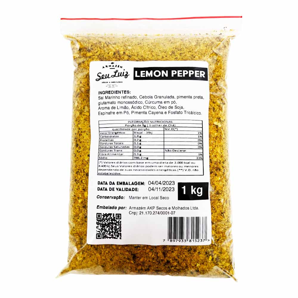 Lemon Pepper- Armazém Seu Luiz 500g