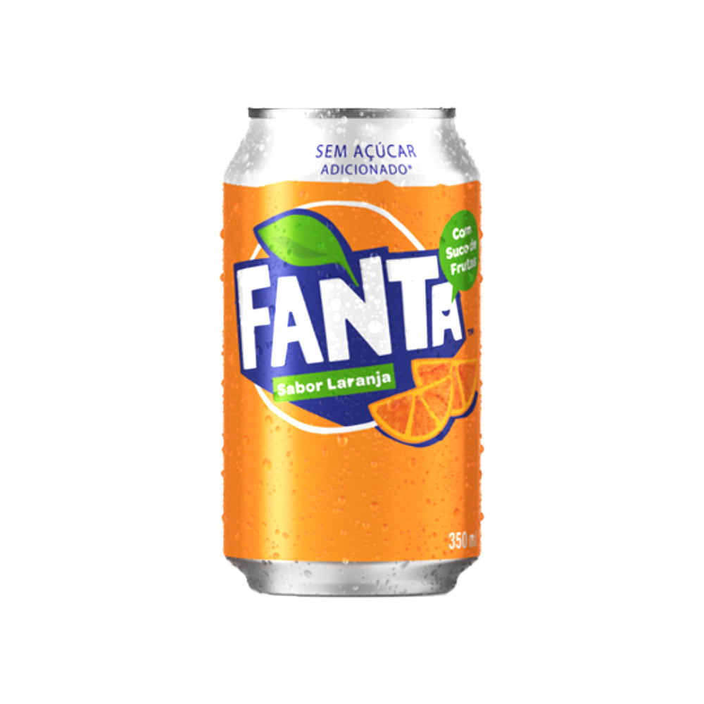 Fanta Laranja Zero Lata 350ml