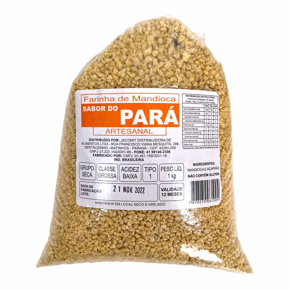 Farinha de Mandioca Artesanal de Morretes Sabor do Para 1kg