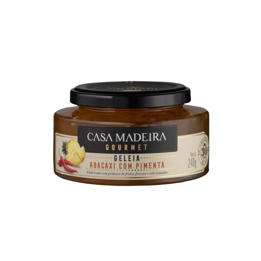 Geleia Gourmet de Abacaxi com Pimenta Casa Madeira 240g