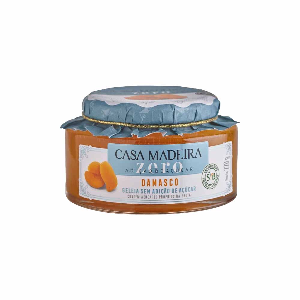 Geleia de Damasco Zero Açucar Casa Madeira 220g