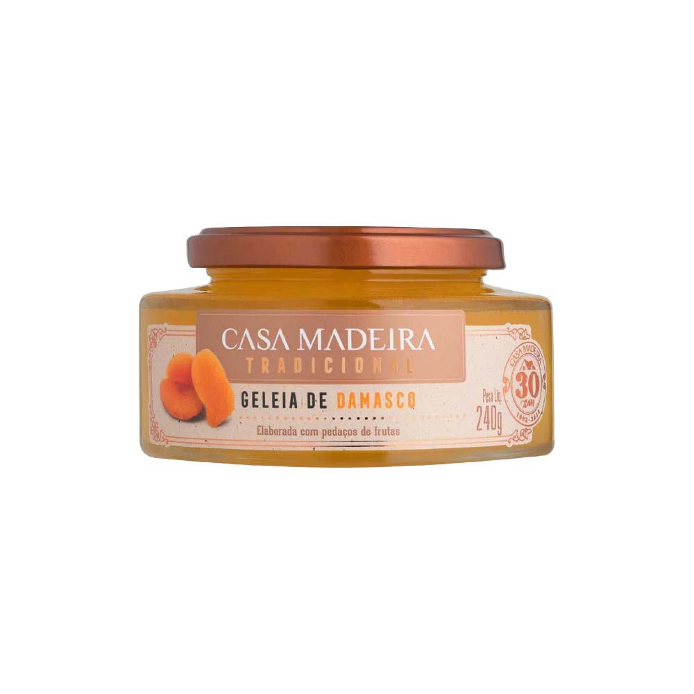 Geleia de Damasco Tradicional Casa Madeira 240g