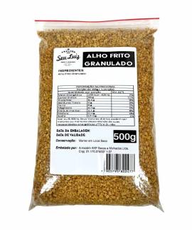 Alho Frito Crocante Puro e Natural  500g  Armazém Seu Luiz