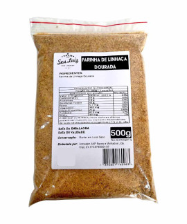 Farinha de Linhaça Dourada 500g Natural e Rica em Fibras