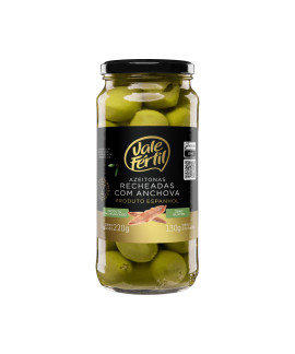 Azeitona Verde Recheada com Anchova Vale Fertil 130g